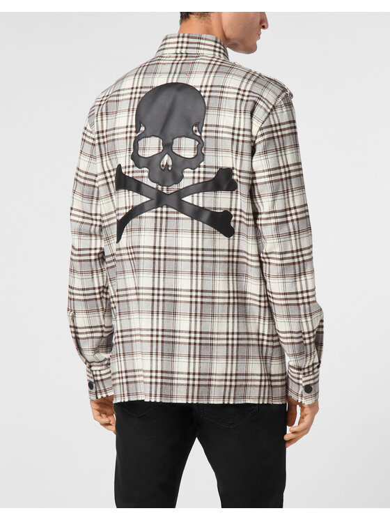 PHILIPP PLEIN PHILIPP PLEIN Koszula 11477 Beżowy Over Fit