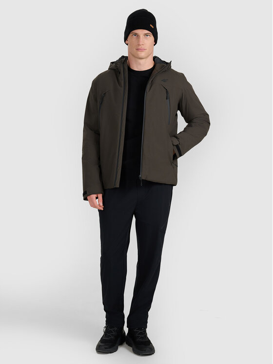 4F 4F Kurtka przejściowa URBAN COMMUTER Khaki Regular Fit