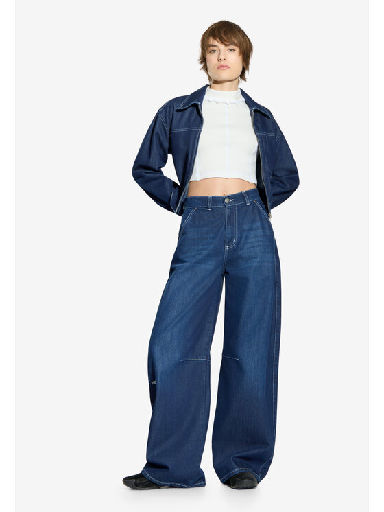 PROSTO. PROSTO. Jeansy Work Granatowy Loose Fit
