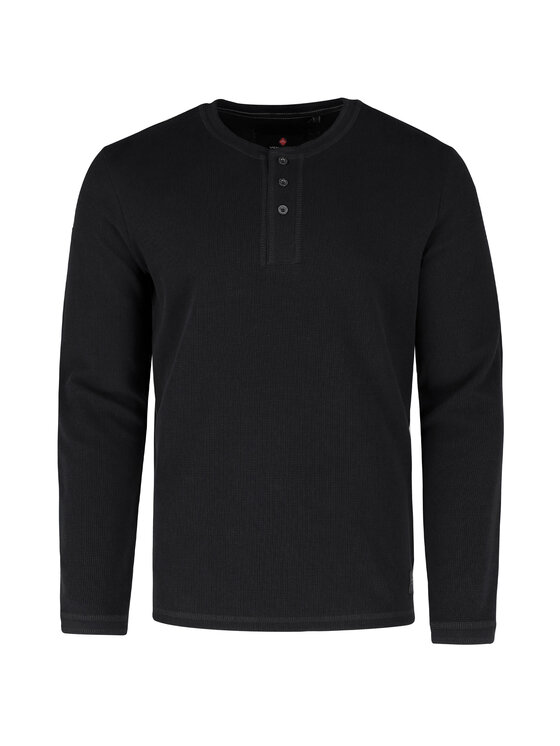 Volcano Volcano Longsleeve L-KROTI Czarny Regular Fit