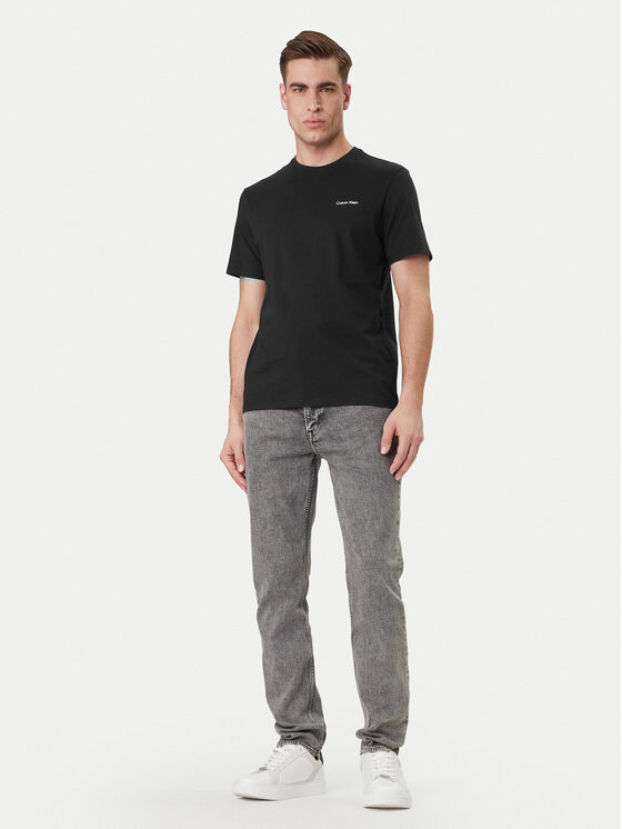 Calvin Klein Calvin Klein T-Shirt Micro Logo LV04LC255G Černá Regular Fit