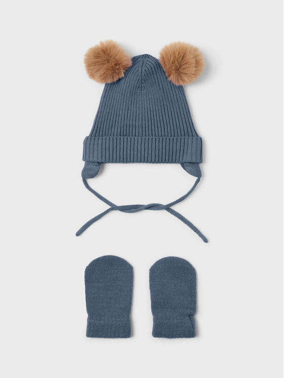 NAME IT Set Mütze und Handschuhe - Kinderkleidung, Größe 34_39 Blau 13206459