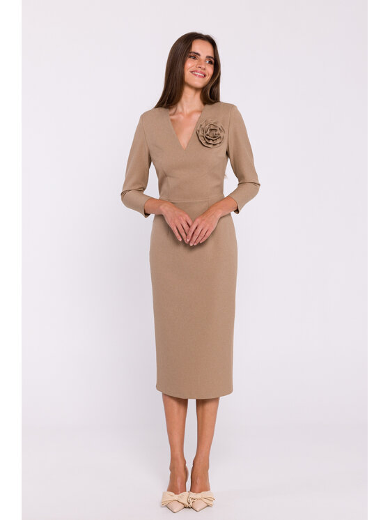 Stylove Stylove Sukienka wieczorowa S372 Beżowy Ladies Fit