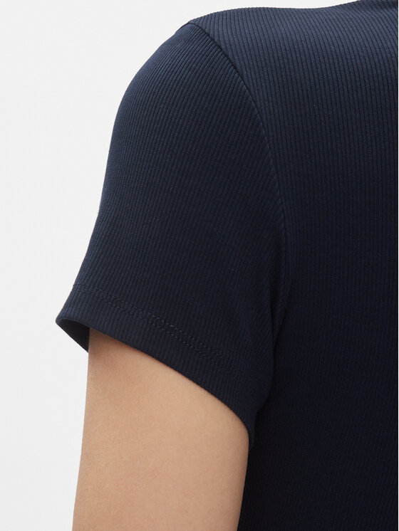 Tommy Jeans Tommy Jeans T-Shirt Essential DW0DW17383 Granatowy Slim Fit