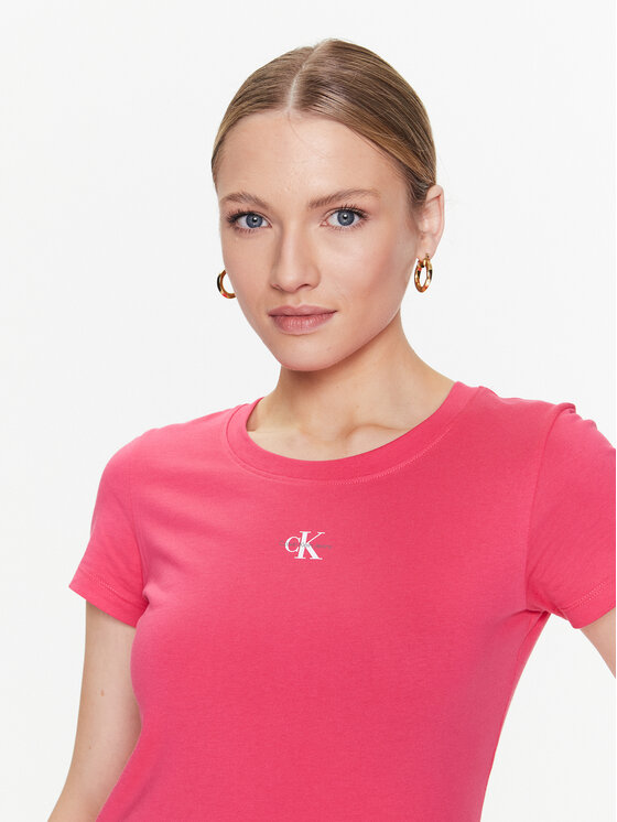 Calvin Klein Jeans Calvin Klein Jeans Тишърт J20J220300 Розов Slim Fit