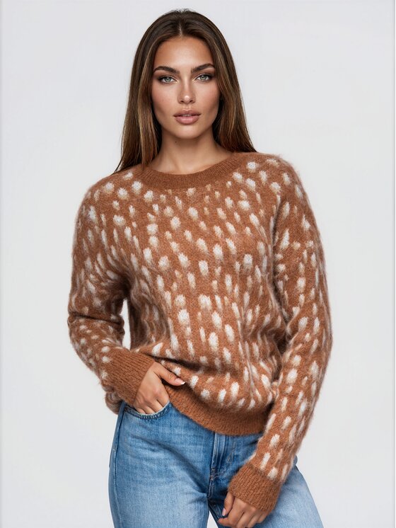Ombre Ombre Svetr OW-SW-E0059 Hnědá Regular Fit