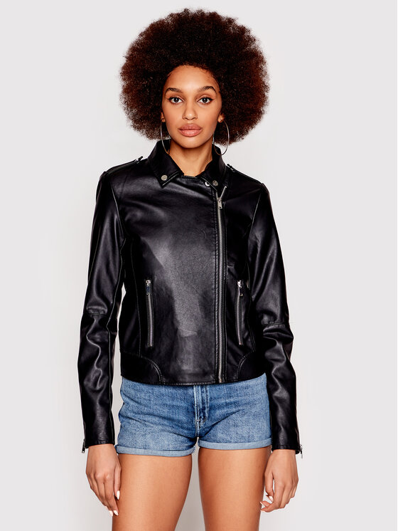 Vila Vila Giacca in similpelle Cara 14044851 Nero Regular Fit