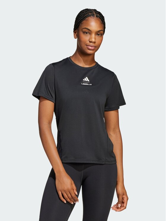 adidas adidas Koszulka techniczna Les Mills Graphic Tee Czarny Regular Fit