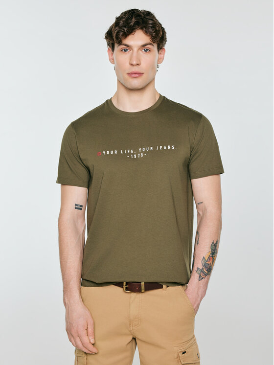 BIG STAR BIG STAR T-Shirt OLIVER Zielony Basic Fit