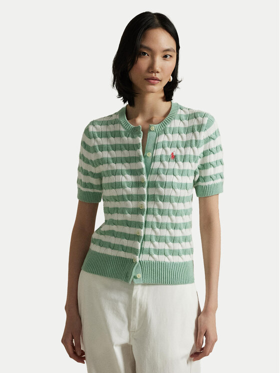 Damski Kardigan Polo Ralph Lauren, Rozmiar L, Zielony, 211965757001