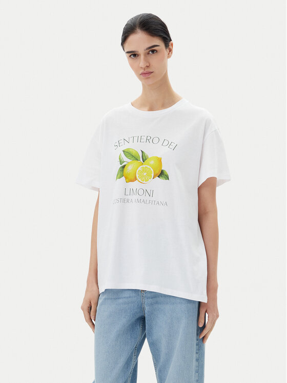 Pieces Damski T-Shirt, rozmiar S, Biały, Thea 17157114