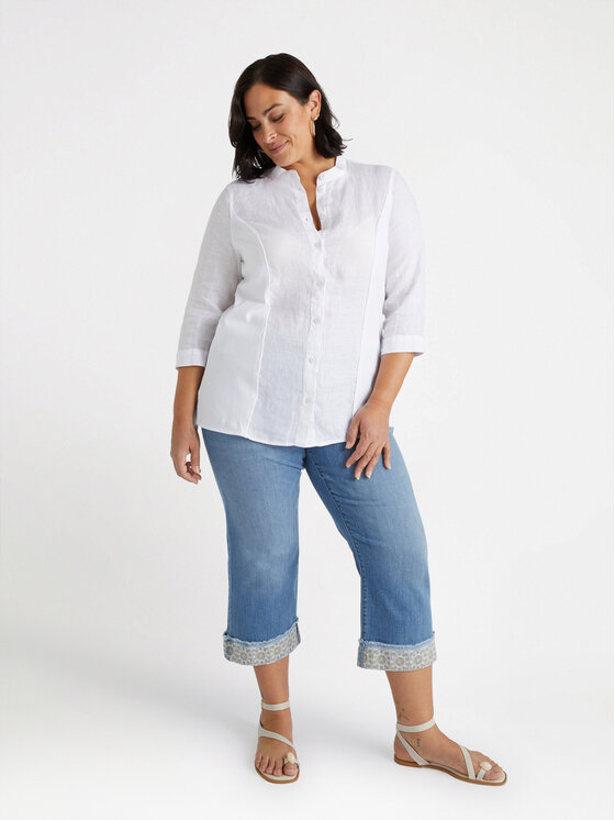 Fiorella Rubino Fiorella Rubino Camicia 5044T001270N011 Bianco Over Fit