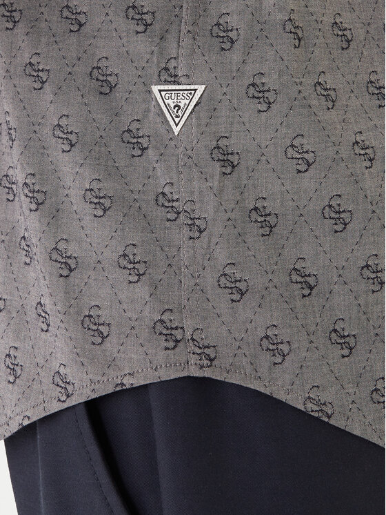 Guess Guess Риза M6GH18 W1713 Сив Regular Fit