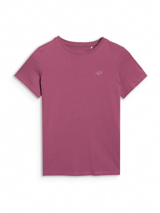 4F 4F T-Shirt BASIC+ Fioletowy Oversize