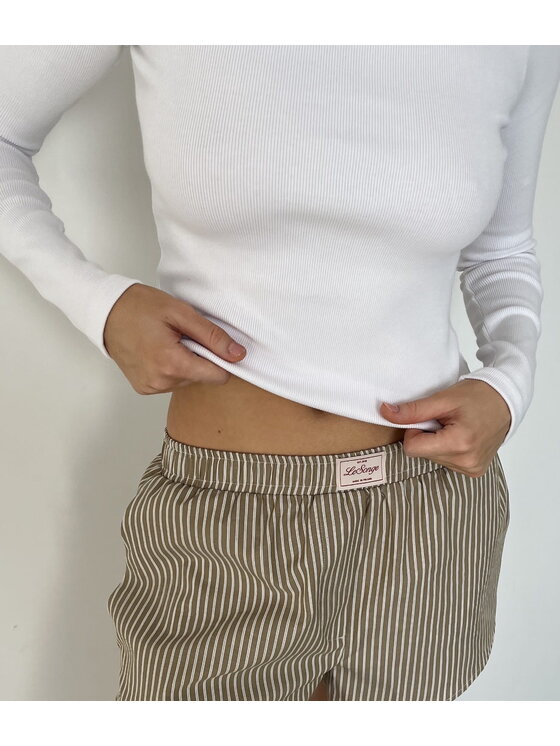Le Songe Le Songe Longsleeve SAMI Biały Basic Fit