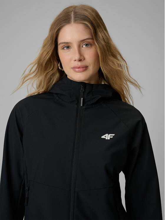 4F 4F Kurtka przejściowa SS MIDSHOP TEXTILE Czarny Regular Fit