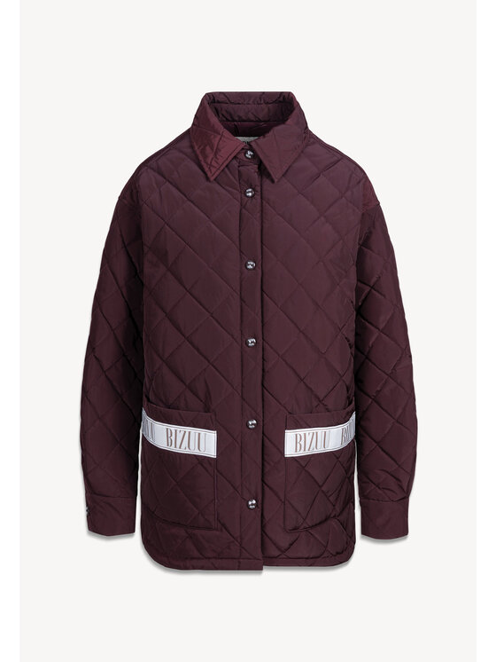 BIZUU BIZUU Kurtka przejściowa MARIN OVERSIZED JAKCET Bordowy Standard Fit