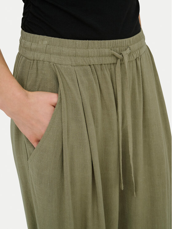 ONLY ONLY Kalhoty z materiálu Siesta 15373197 Khaki Regular Fit