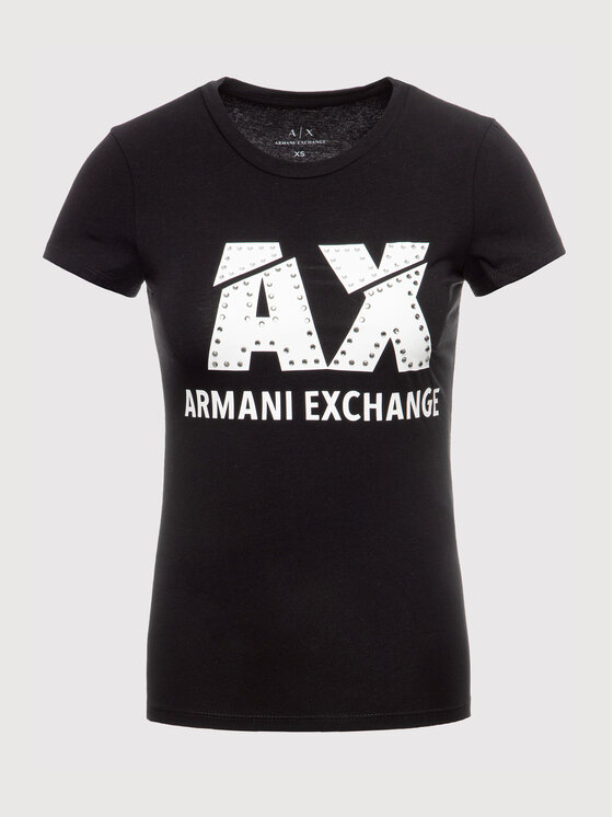 Armani Exchange Armani Exchange T-Shirt 8NYT86 Y8C7Z 1200 Czarny Slim Fit