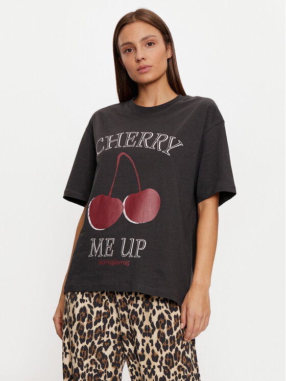 Gina Tricot Gina Tricot T-Shirt 23980 Schwarz Oversize
