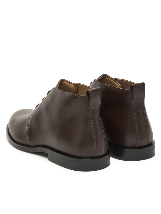 Calvin Klein Calvin Klein Kotníková obuv Ess Rubber Desert Boot Lth HM0HM01979 Hnědá