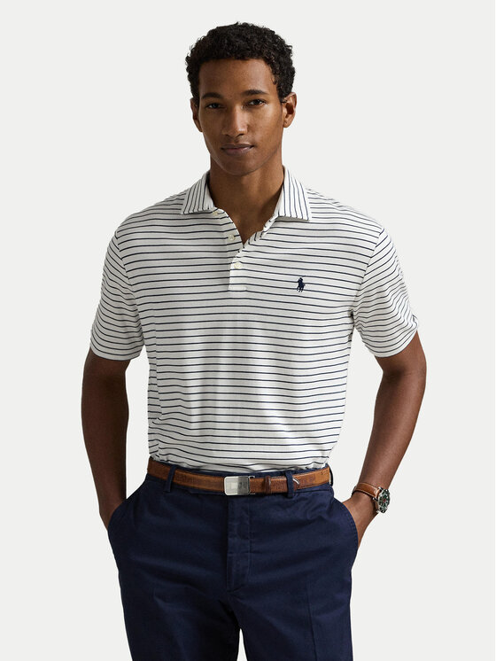 Polo Ralph Lauren Polo 710969622001 Bianco Slim Fit, taglia : L