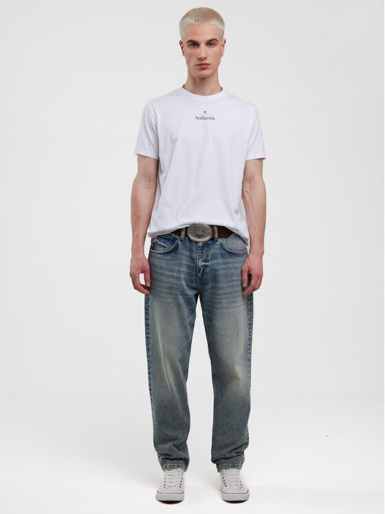 BIG STAR BIG STAR T-Shirt TECHMUNEN Biały Basic Fit