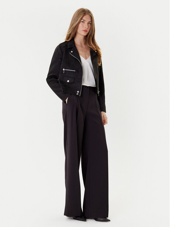 Morgan Morgan Giacca in similpelle 241-GOUSMI Nero Regular Fit