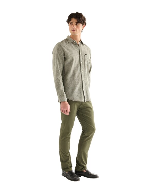 Wrangler Wrangler Spodnie materiałowe 112378997 Zielony Regular Fit