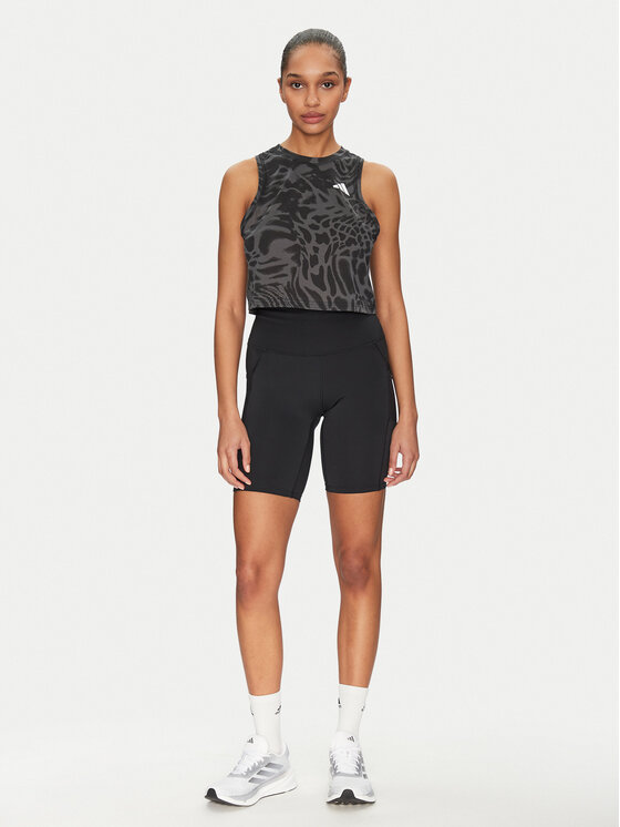 adidas adidas Funkčné tričko Train Essentials Allover Print Workout JE6153 Čierna Regular Fit
