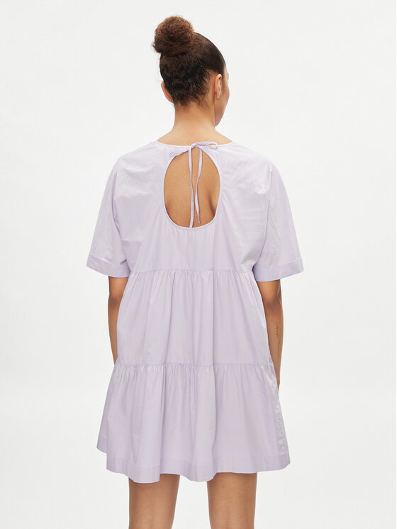 Tommy Jeans Tommy Jeans Sommerkleid DW0DW17948 Violett Relaxed Fit