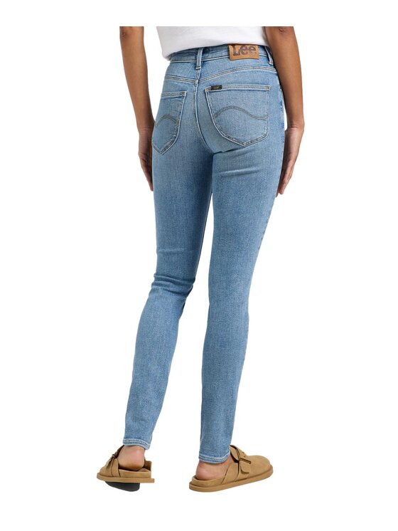 Lee Lee Jeansy 112363821 Niebieski Skinny Fit
