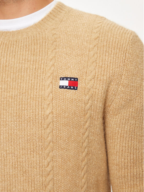 Tommy Jeans Tommy Jeans Džemper DM0DM19440 Bež Regular Fit