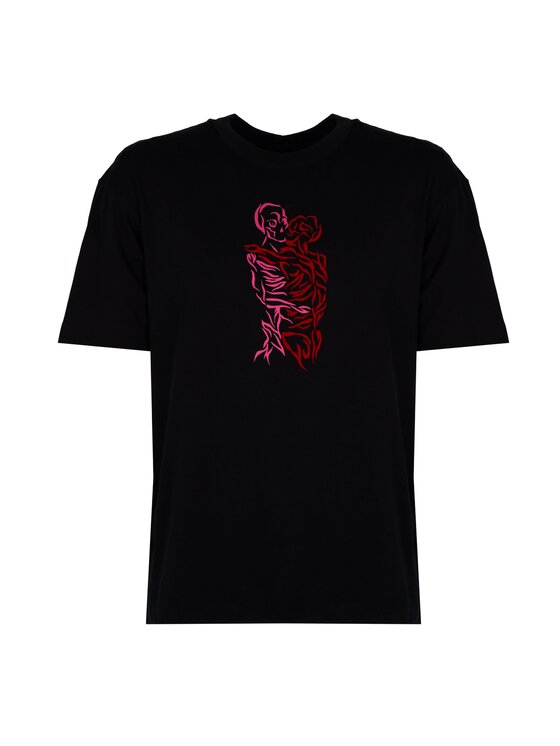 Les Hommes Les Hommes T-Shirt LBT1007700D Černá Regular Fit