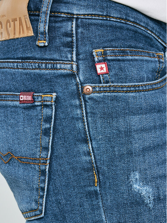 BIG STAR BIG STAR Jeansy DERIC Niebieski Skinny Fit