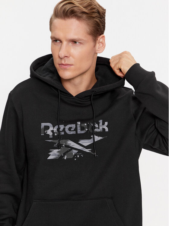 Reebok Reebok Світшот RI Modern Camo HS7389 Чорний Regular Fit