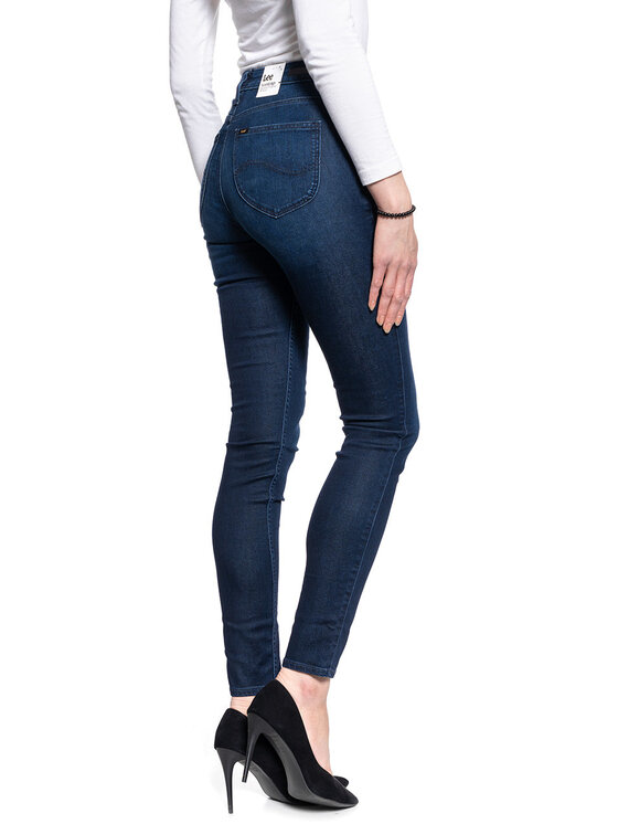 Lee Lee Jeansy SCARLETT HIGH Niebieski Skinny Fit