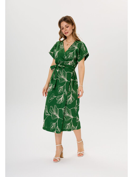 Mirons Mirons Sukienka codzienna print Zielony ciemny Regular Fit