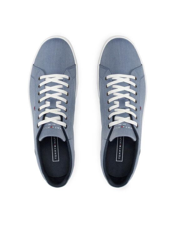 Tommy Hilfiger Tommy Hilfiger Sneakersy Essential Chambray Vulc FM0FM03993 Niebieski
