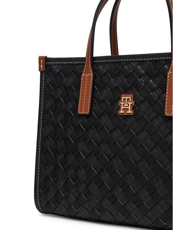 Tommy Hilfiger Tommy Hilfiger Kabelka Th City Mini Tote AW0AW18393 Černá