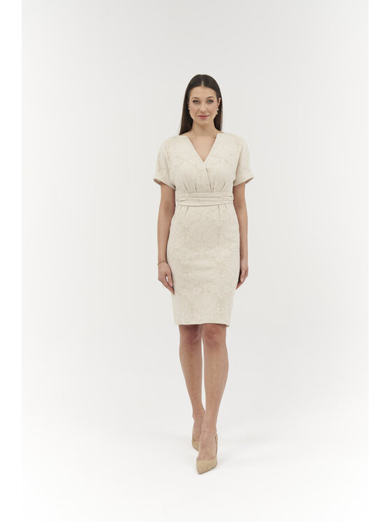Ciepielewska Ciepielewska Sukienka NINA Beżowy Flattering Fit