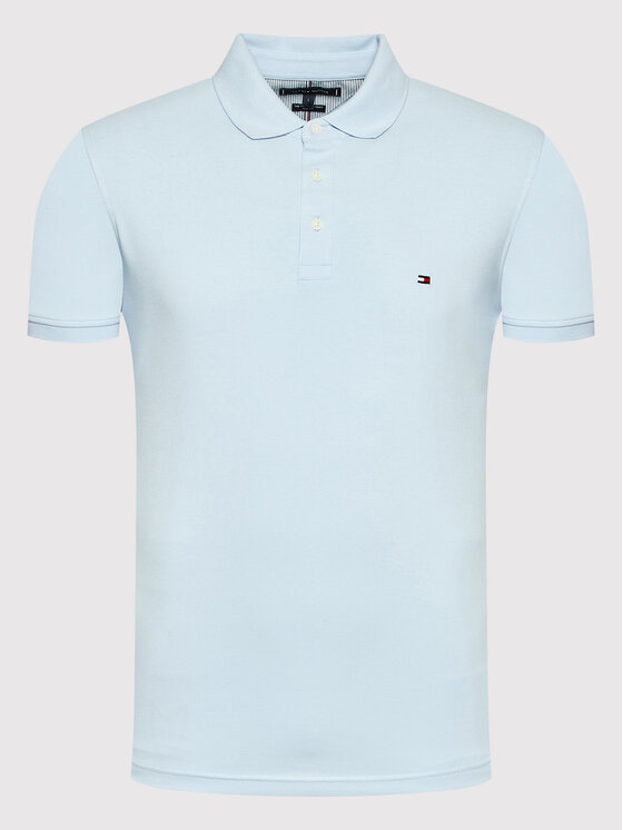 Tommy Hilfiger Tommy Hilfiger Tricou polo MW0MW17771 Albastru celest Slim Fit