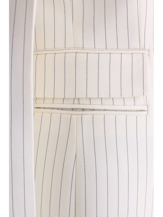 Epuzer Epuzer Marynarka Asymmetrical wool Kremowy Standard Fit
