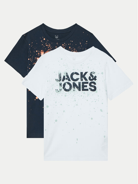 Jack&Jones 2 t-kreklu komplekts Splash 12264259 Tumši zils Regular Fit