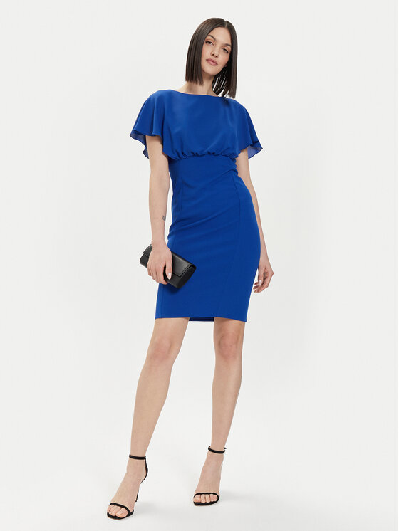 Rinascimento Rinascimento Kokteiļkleita CFC0118271003 Zils Regular Fit