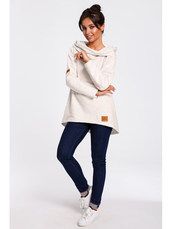 BeWear BeWear Bluza B131 Biały Baggy Fit