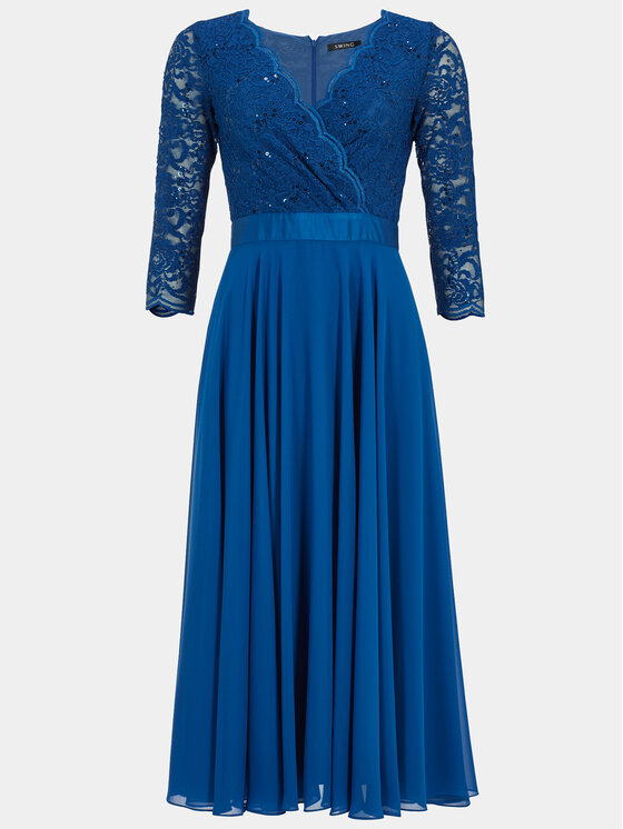 Swing Swing Φόρεμα κοκτέιλ 5AE01600 Μπλε Regular Fit