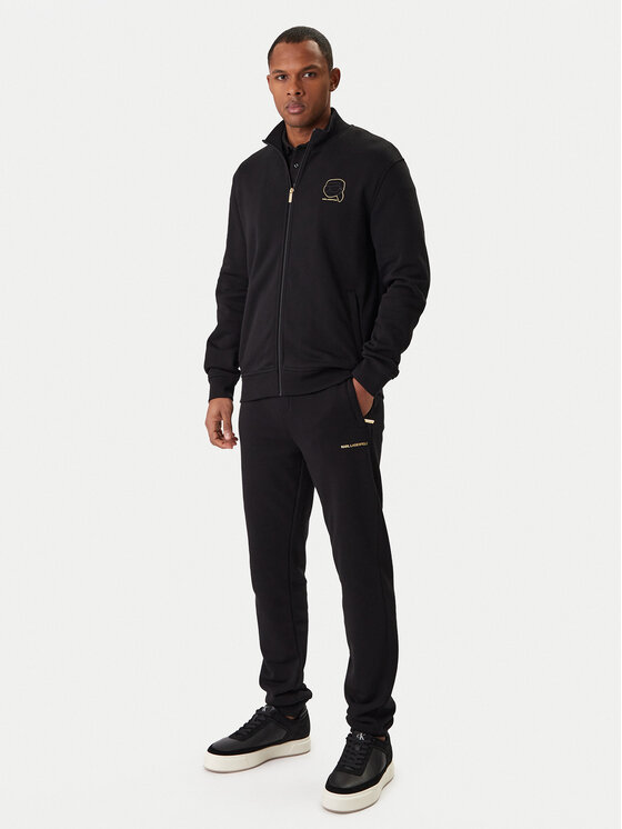 KARL LAGERFELD KARL LAGERFELD Majica dugih rukava 705004 561910 Crna Regular Fit