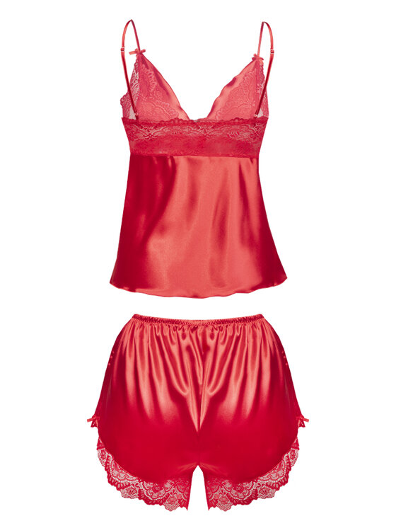 DKaren Lingerie DKaren Lingerie Komplet bielizny Harmonia Czerwony Classic Fit