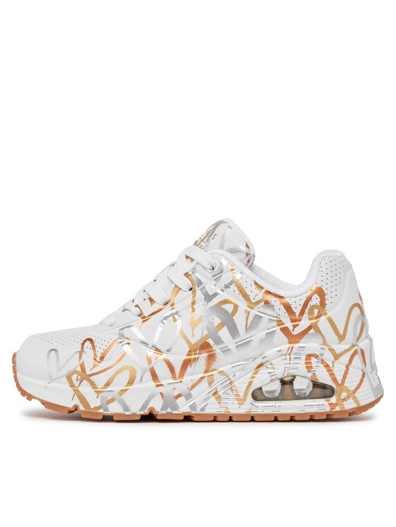 Skechers Skechers Sportcipők Uno Metallic Love 155523/WTGD Fehér